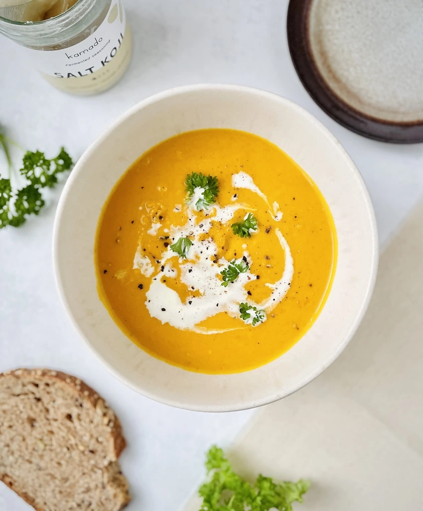 Pumpkin soup with Salt Koji